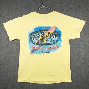 Ron Jon Surf Shop Cozumel Mexico T Shirt Mens Large Yellow Back Graphic Vacation